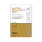 Gluten sensitivity test packaging with text on a white background