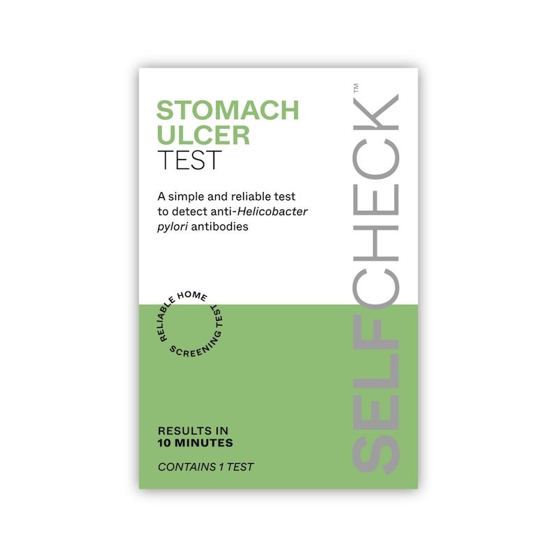 SELFCHECK Stomach Ulcer Test box on  white background