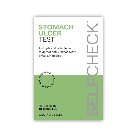SELFCHECK Stomach Ulcer Test box on  white background